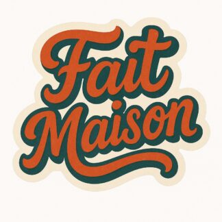 Autocollant Texte « fait maison » stylé décoration decostickerstore - VRWTUC