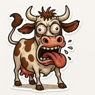 Autocollant Une vache folle décoration decostickerstore – DRBYVE Autocollant Une vache folle décoration decostickerstore - DRBYVE