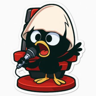 Autocollant calimero chanteur The Voice décoration decostickerstore - WUHWDU