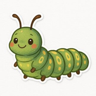 Autocollant une jolie chenille décoration decostickerstore - SD13SG