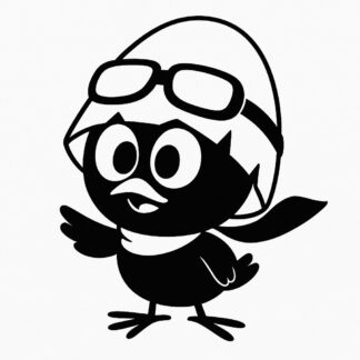 Sticker autocollant Calimero aviateur décoration decostickerstore - ZW0L7A