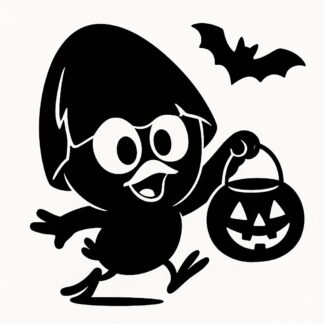 Sticker autocollant Calimero fête Halloween décoration decostickerstore - F0Z41I