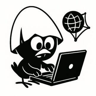 Sticker autocollant Calimero webmaster décoration decostickerstore - UQK7IP