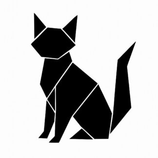 Sticker autocollant Chat origami décoration decostickerstore - GCF9DW