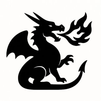 Sticker autocollant Dragon crache du feu décoration decostickerstore - 0HWRSH