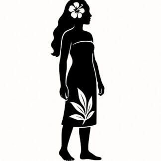 Sticker autocollant Fille debout Hinano Tahiti décoration decostickerstore - YN29RO