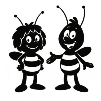 Sticker autocollant Maya abeille et Willy décoration decostickerstore - VFUMSL