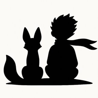 Sticker autocollant Renard et petit prince décoration decostickerstore - M2CVKB