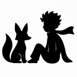 Sticker autocollant Renard et petit prince décoration decostickerstore - WFOAC7