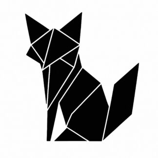 Sticker autocollant Renard origami décoration decostickerstore - OWGA2N