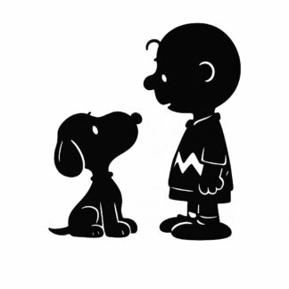 Sticker autocollant Snoopy et Charly décoration decostickerstore - UOXFN5