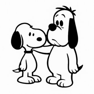 Sticker autocollant Snoopy et Droopy amis décoration decostickerstore - 64REVV