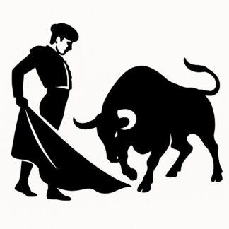 Sticker autocollant Torero et taureau décoration decostickerstore - FT1RNJ