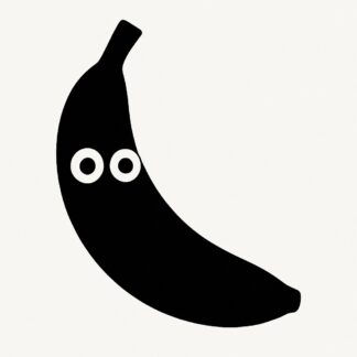 Sticker autocollant banane avec des yeux décoration decostickerstore - ADOSCM