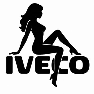 Sticker autocollant fille sexy sur logo Iveco camion décoration decostickerstore - K5V1ZG