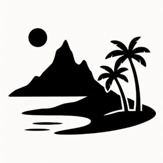 Sticker autocollant ile de Moorea décoration decostickerstore - OTJQNU