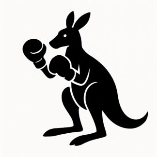 Sticker autocollant kangourou avec des gants de boxe décoration decostickerstore - H5LPCP