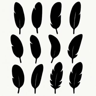 Sticker autocollant planche 12 plumes décoration decostickerstore - METJTV