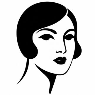 Sticker autocollant visage femme art déco décoration decostickerstore - KG1HBF