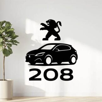 Sticker autocollant Invente un logo stylé Peugeot 208 décoration decostickerstore - 14D49E