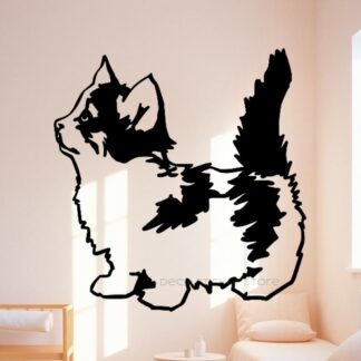 Sticker autocollant chaton trop mignon