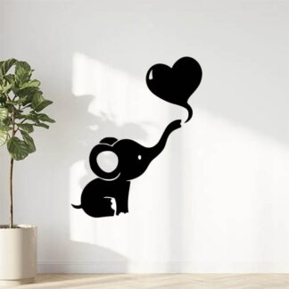 Sticker autocollant éléphant avec ballon