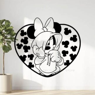 Sticker autocollant Minnie street coeur