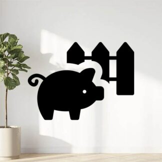 sticker autocollant animaux cochon 2IUFN