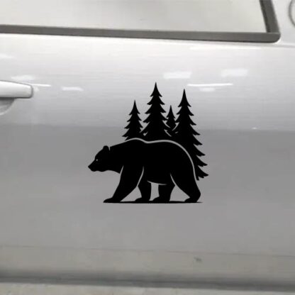 Sticker autocollant Grizzly et forêt décoration decostickerstore - 2OOGTD