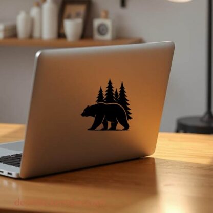 Sticker autocollant Grizzly et forêt décoration decostickerstore - 2OOGTD