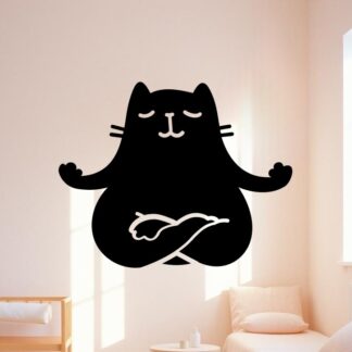 sticker autocollant animaux chat zen yoga 4 2TE0W