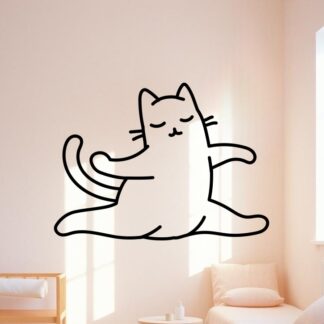 sticker autocollant animaux chat zen yoga 3 2XAXJ