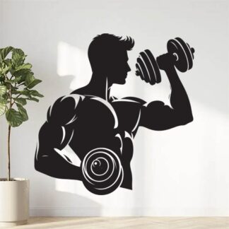 sticker autocollant musculation bodybuilder sport 3 32XRR