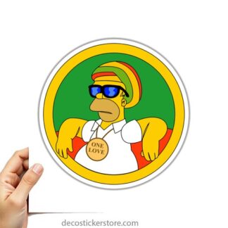 sticker autocollant Homer simpson imprimé 3 3I3LE