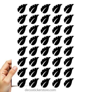 40 gommettes adhésives feuille plante 40EB4