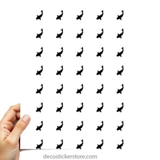 40 gommettes adhésives poisson 4 4KVEA