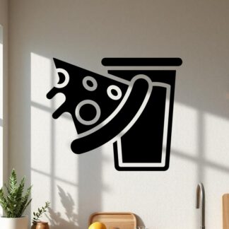 sticker autocollant pizza nourriture restaurant 5 4U2US
