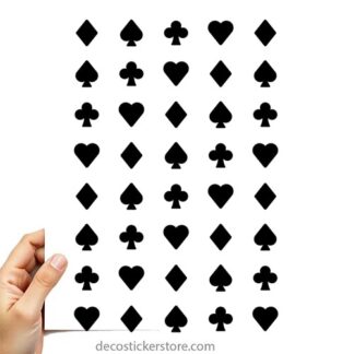 40 gommettes adhésives cartes casino 6OGLP