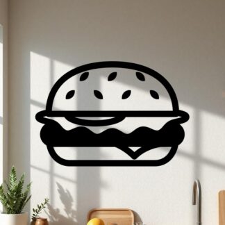 sticker autocollant hamburger nourriture restaurant 2 6YTVY