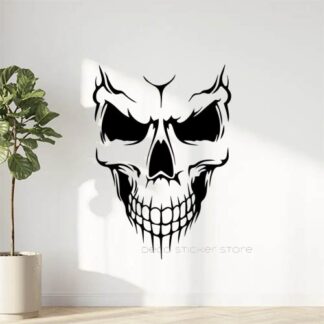 Sticker autocollant crane squelette