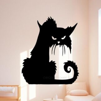 Sticker autocollant  chat en colere