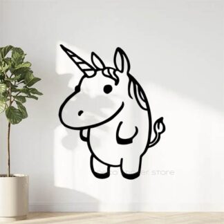 Sticker autocollant licorne