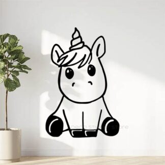 Sticker autocollant licorne 2
