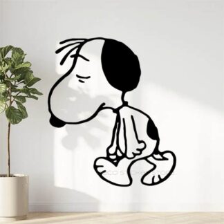 Sticker autocollant chien Snoopy triste