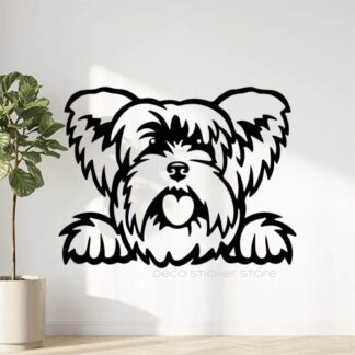 Sticker autocollant chien yorkshire