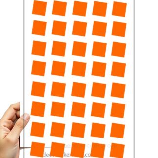40 gommettes adhésives autocollantes carré taille et couleur au choix