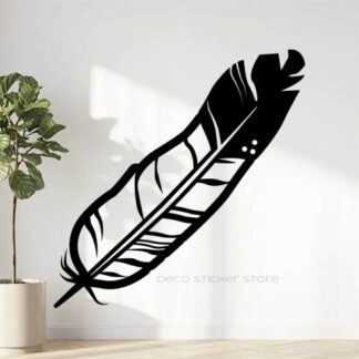 Sticker autocollant plume d'oiseau