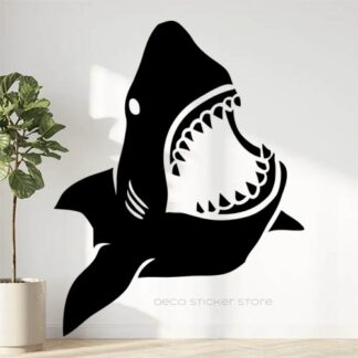 Sticker autocollant requin blanc