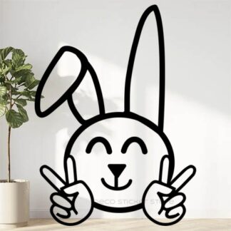 Sticker autocollant lapin sympa