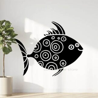 Sticker autocollant poisson ronds